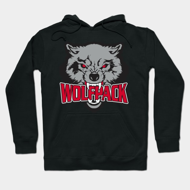 Wolfpack Sports Logo Hoodie by DavesTees